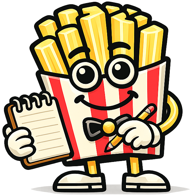 Meneer Patat met notitieblok